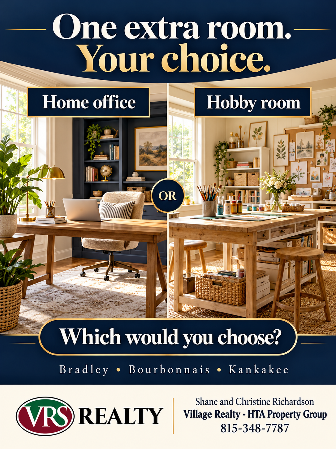 Illustrative home office and hobby room inspiration